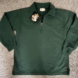 Kids Size 10/12 Green Zip-Up Top By Wes and Willy